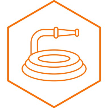 Hortum tipi basit simge, vektör illüstrasyonu