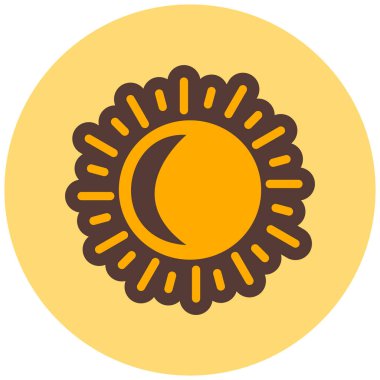 Güneş. Web simgesi basit illüstrasyon