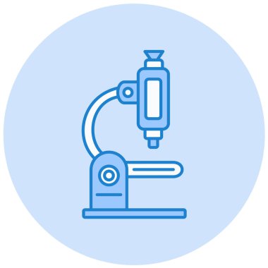 Mikroskop. Web simgesi basit illüstrasyon