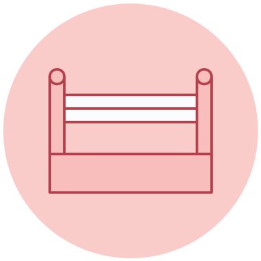 Yatağa. Web simgesi basit illüstrasyon