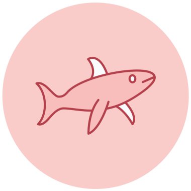 Balık. Web simgesi basit illüstrasyon