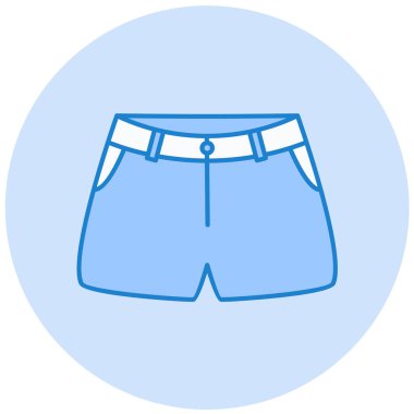 Şort. Web simgesi basit illüstrasyon