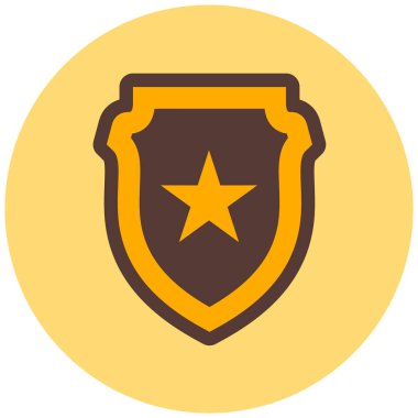 Kalkan. Web simgesi basit illüstrasyon