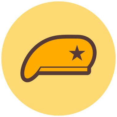 Askeri şapka. Web simgesi vektör illüstrasyonu