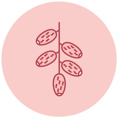 Fasulye simgesi, basit tasarım vektör çizimi