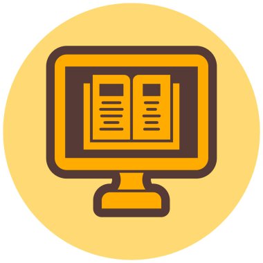 Kitap. Web simgesi basit illüstrasyon