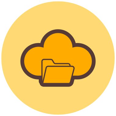 Bulut. Web simgesi basit illüstrasyon