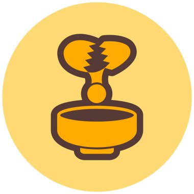 Bir kase yemeğin vektör çizimi