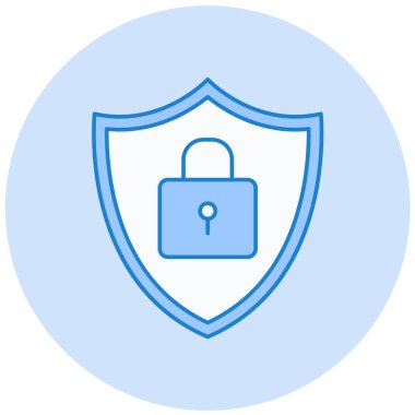 Kalkan. Web simgesi basit illüstrasyon