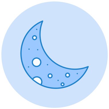 Ay. Web simgesi basit illüstrasyon