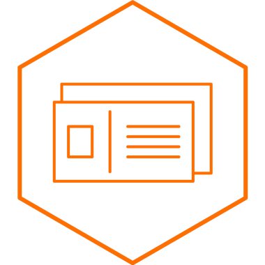 Kartpostal simgesinin vektör çizimi