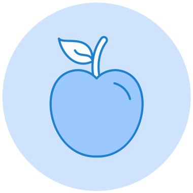 Elma. Web simgesi basit illüstrasyon