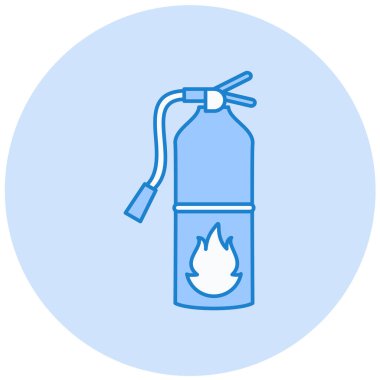 Yangın söndürme simgesi, vektör illüstrasyonu