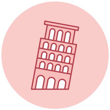 pisa. Web simgesi basit illüstrasyon