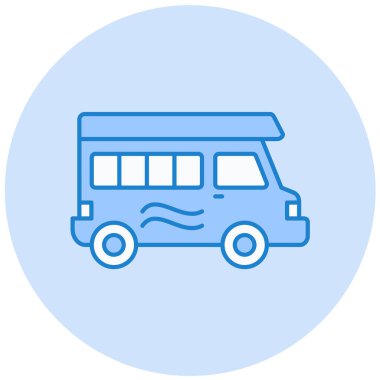 Otobüs. Web simgesi basit illüstrasyon