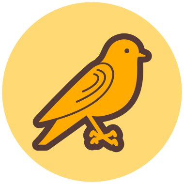 Kuş. Web simgesi basit illüstrasyon