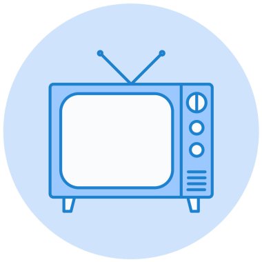 Televizyon. Web simgesi basit illüstrasyon