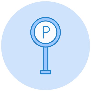 Park ediyor. Web simgesi basit tasarım