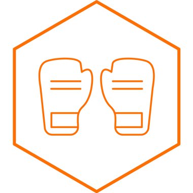 kutu eldiven simgesi, basit tasarım vektör çizimi