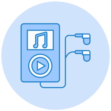 Müzik. Web simgesi basit illüstrasyon