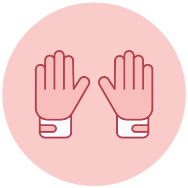 Eldiven. Web simgesi basit illüstrasyon