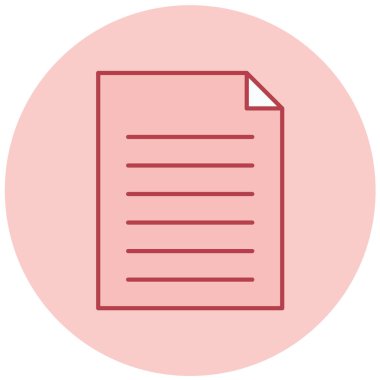 Belge. Web simgesi basit illüstrasyon