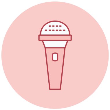 Mikrofon. Web simgesi basit tasarım