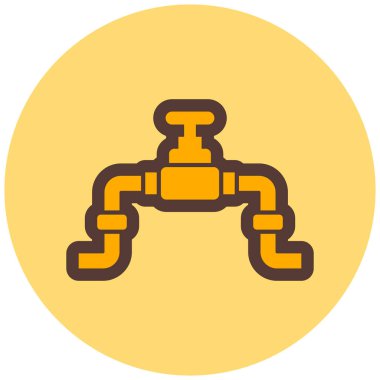 Su musluğu. Basit resimleme