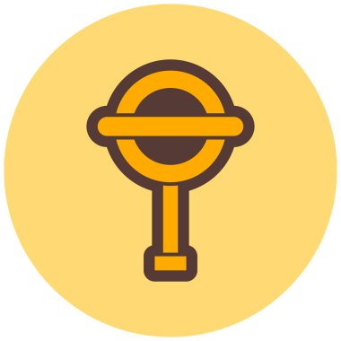 Yeraltı işareti. Web simgesi vektör illüstrasyonu