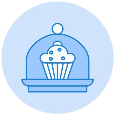 Kek. Web simgesi basit illüstrasyon