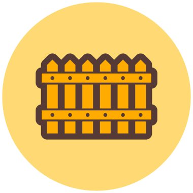 çit simgesi, basit tasarım vektör çizimi