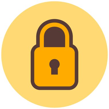 Kilit. Web simgesi basit illüstrasyon