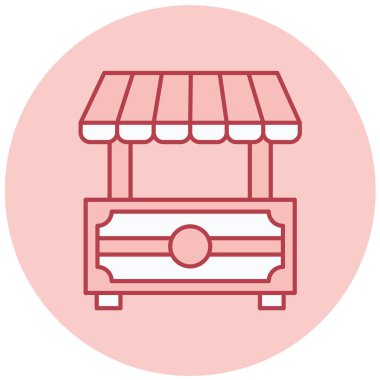 Dükkan. Web simgesi basit illüstrasyon