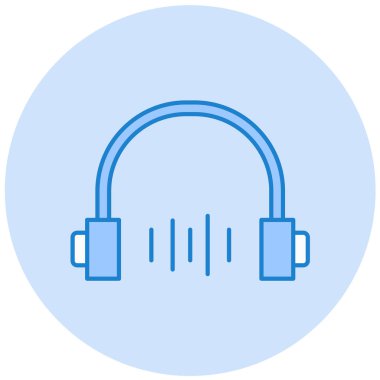 Kulaklık. Web simgesi basit tasarım