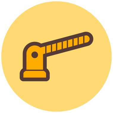 bariyer simgesi, basit tasarım vektör çizimi