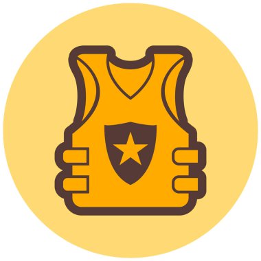 Yelek. Web simgesi basit illüstrasyon