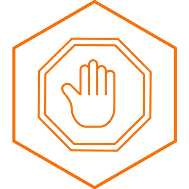 dur işareti simgesi, vektör çizimi