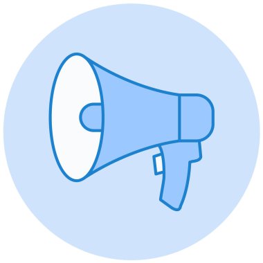 Megafon. Web simgesi basit illüstrasyon