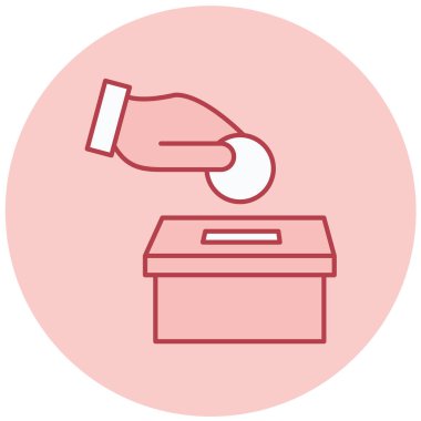 Kutu simgesinin içine para koymak, basit tasarım vektör illüstrasyonu