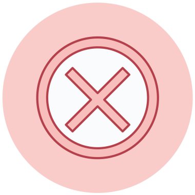 İptal et. Web simgesi basit illüstrasyon