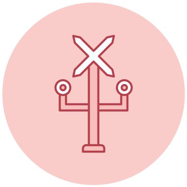 yol düz renk vektörü simgesi