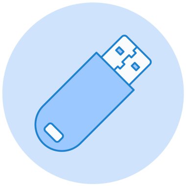USB flash disk simgesi. Web tasarımı için basit hafıza kartı vektör simgeleri çizimi