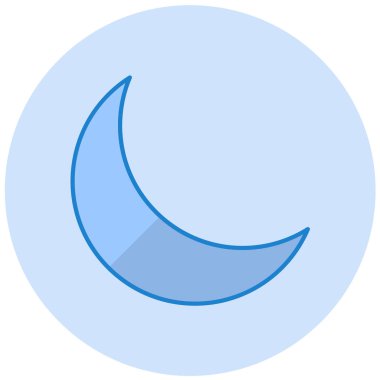 Ay. Web simgesi basit illüstrasyon