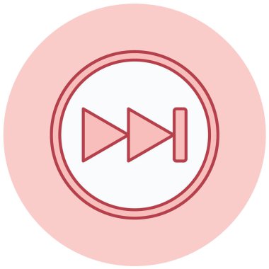 Sonraki simgeyi atla, basit tasarım vektör çizimi