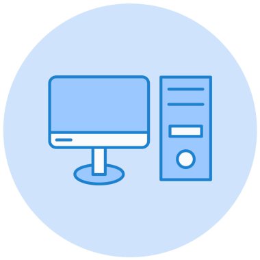 Bilgisayar. Web simgesi basit illüstrasyon