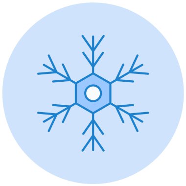 Kar Tanesi simgesi, vektör illüstrasyonu