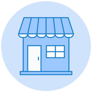 Dükkan. Web simgesi basit illüstrasyon