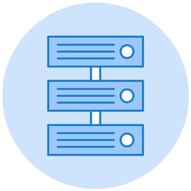 veritabanı. Web simgesi basit illüstrasyon