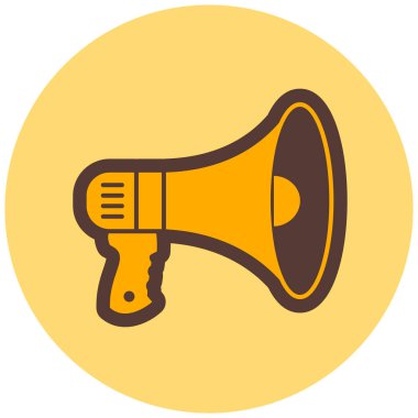 Megafon. Web simgesi basit illüstrasyon