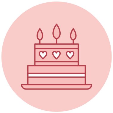 Doğum günü pastası. Basit resimleme